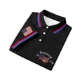 thumbnail image 2 of Hogleaql Men's Trendy 250th Anniversary Usa Polo Shirt Short Sleeve Collared Usa 1776-2026 Button Tops Independence Day Patriotic Fashion Shirts Tops Black M, 2 of 7