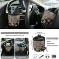 thumbnail image 6 of FORUDESIGNS Boho Mandala Flower Print 10 Pcs Car Accessories Sets Breathable Front Rear Seat Covers Car Air Vent Storage Bag Garbage Can Steering Wheel Cover Coaster Keychain Fits for SUV Van Truck, 6 of 7