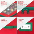 thumbnail image 5 of Christmas Ornament Storage Box with Dividers - Fits 96-3” Ornaments, 4 Removable Trays,  & Space-Saving, Clear Top Lid, Convenient Storage Designed, Red, 5 of 8