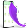 thumbnail image 1 of TLUDA Wearable Panty Vibrator, APP Remote Control Butterfly Vibrator with 9 Vibration Modes, Adult Sex Toys for Women, Purple, 1 of 6