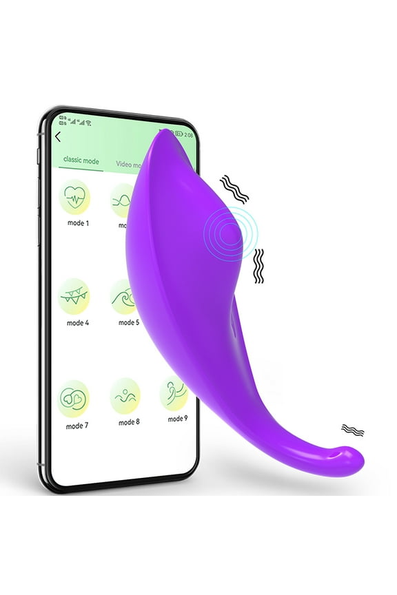 Wearable Panty Vibrator, APP Remote Control Butterfly Vibrator with 9 Vibration Modes, Adult Sex Toys for Women, Purple
