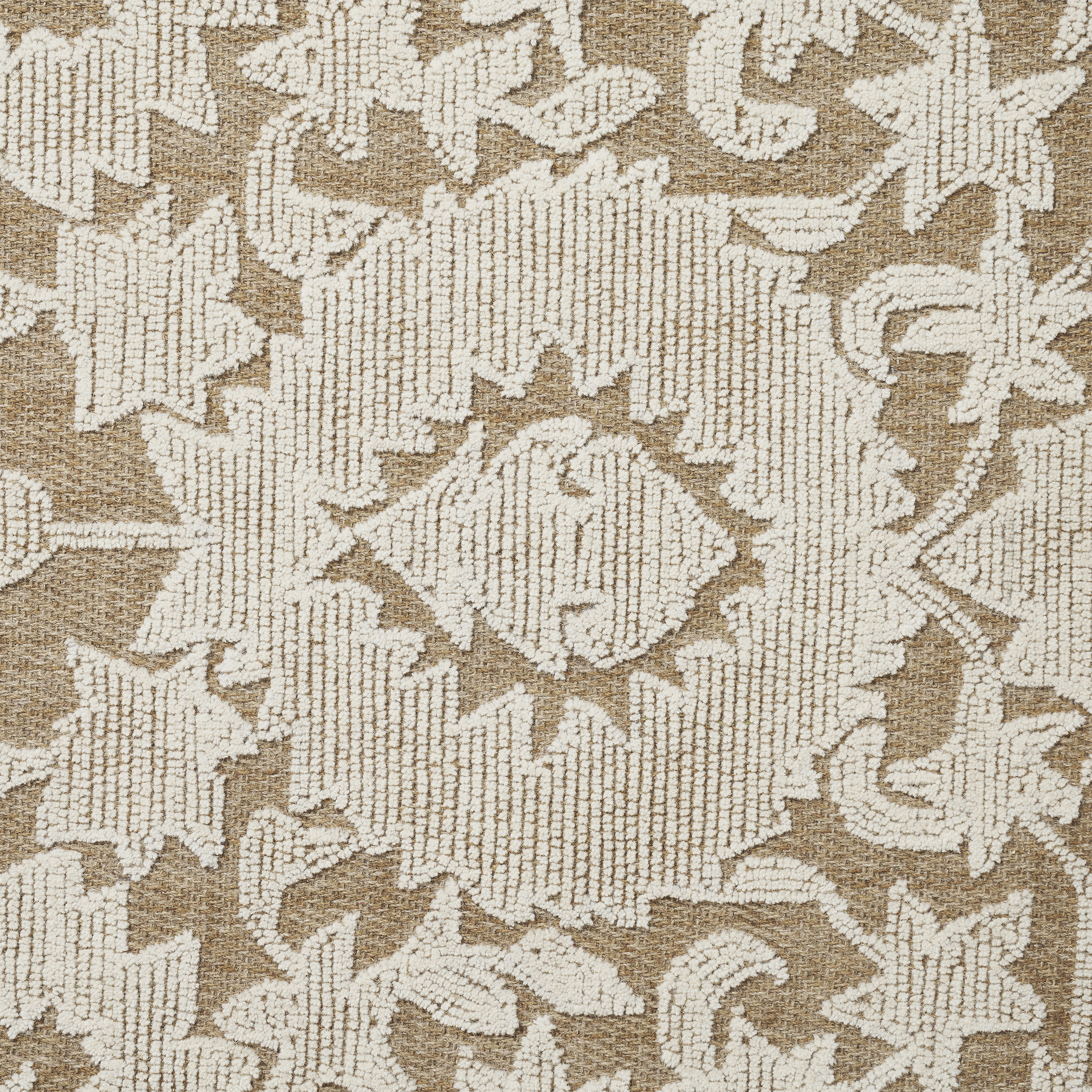 My Texas House Flora Natural Wool Floral Indoor Area Rug, 8' x 10'