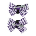 thumbnail image 5 of Unique Bargains 1 Pair Duckbill Clip Halloween Double Bow Pattern Hair Clip for Women Purple White, 5 of 5