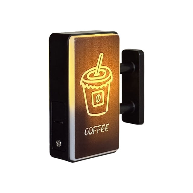 Mini Coffee Refrigerator Retro Coffee Neon Sign Fridge with Light Wall Mount Lighted & Bar Signs for Kitchen Home Dorm CoffeeLovers