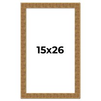 15x26 Frame Black and Gold Distressed Solid Wood Sonoma Picture Frame | 1.625 Inch Moulding Width |