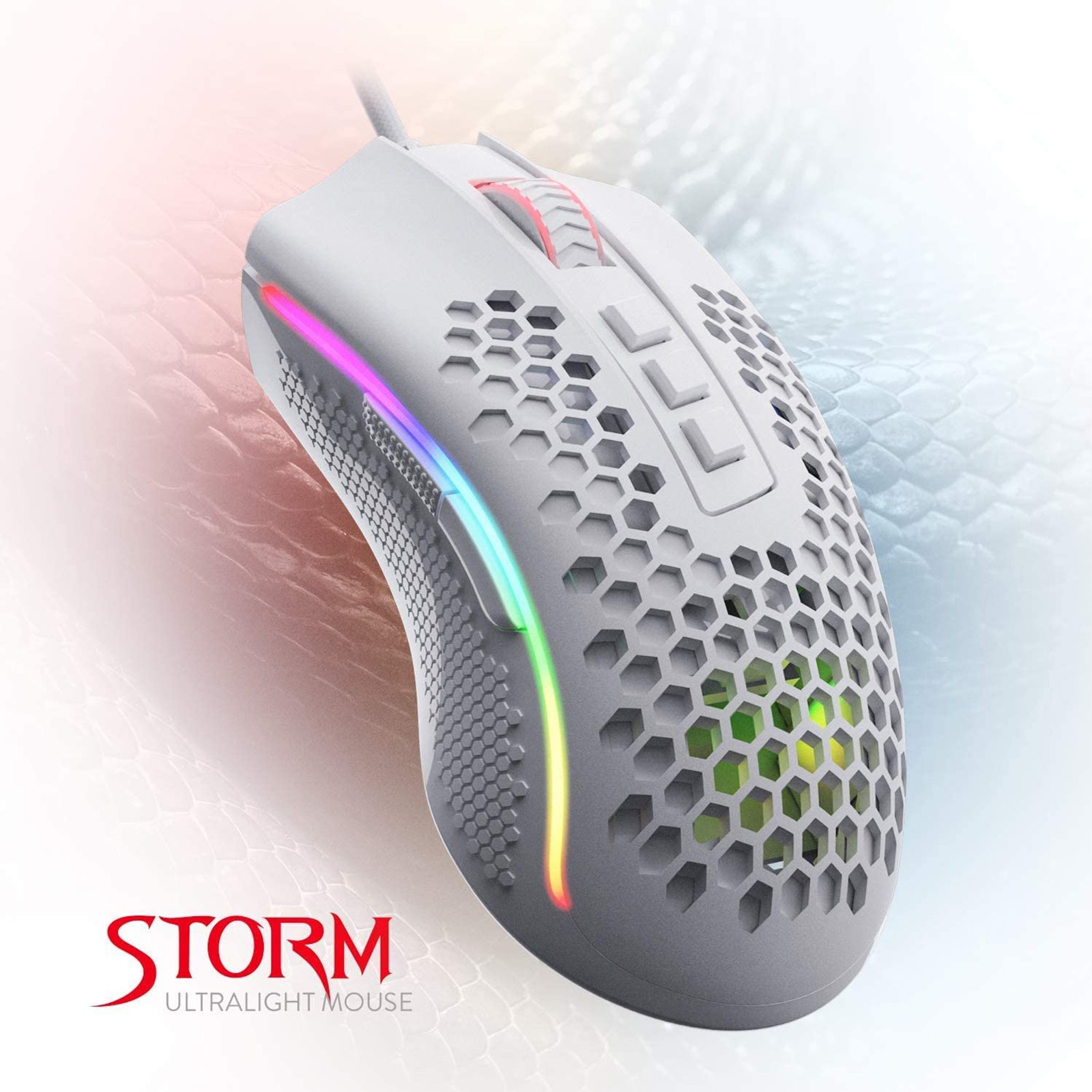 Redragon M808 Storm Lightweight RGB Gaming Mouse, 85g Ultralight