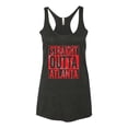 thumbnail image 2 of Straight Outta Atlanta ATL Fan | Fantasy Football | Womens Sports Premium Tri-Blend Racerback Tank Top, Vintage Black, Medium, 2 of 4