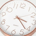 thumbnail image 4 of Wall clock Plastic Silent Suitable for decoration 12in Rose Gold, 4 of 4