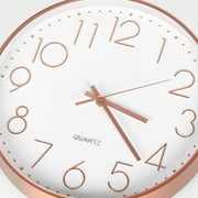 Wall clock Plastic Silent Suitable for decoration 12in Rose Gold