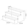 thumbnail image 4 of 3X Acrylic Display Risers, Perfume Stand Organizer, Clear Acrylic Shelf Risers for Stands for Food, Tabletop Use, 4 of 7