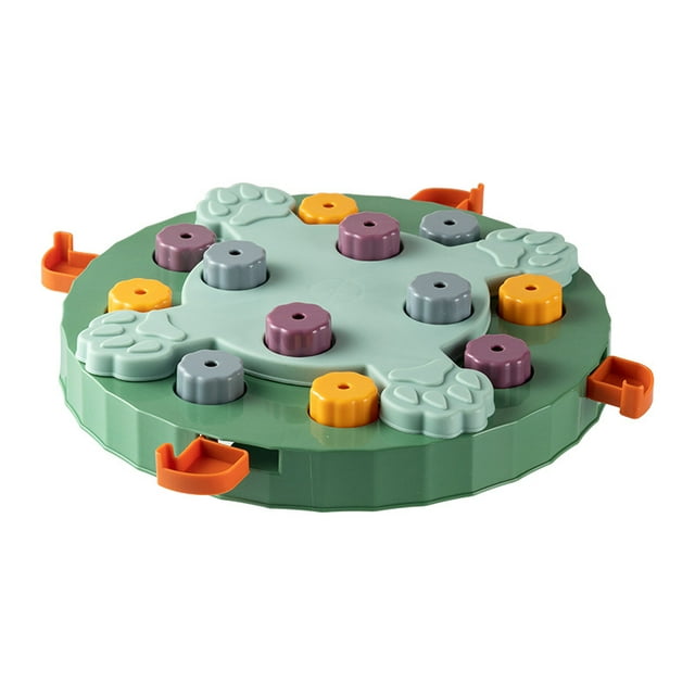 Creative Dog Smart Beginner & Slow Feeder - IQ Interactive Training Toy Box, Non-Slip Bottom - Blue