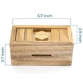 thumbnail image 3 of Puzzle Box BSIRI Canopic con forma de cofre de madera con cierre, 3 of 9