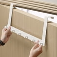 thumbnail image 3 of Door Hook Hanger Over Door Hooks Door Hanger Hook Rack Behind The Door Hanger Door Hooks Organizer Door Hook Hanger Punch Free Seamless Long Arm Quiet Aluminum Over Door Hooks For, 3 of 5