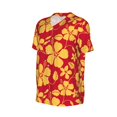 thumbnail image 2 of Rocae Red Vintage Flowers for Breathable Men's Baseball T-Shirt Fashionable Casual Baseball Jersey, Moisture-wicking Sportswear Small, 2 of 9