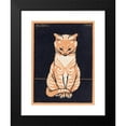 thumbnail image 2 of Julie de Graag 15x18 Black Modern Framed Museum Art Print Titled - Seated Cat (1918), 2 of 5