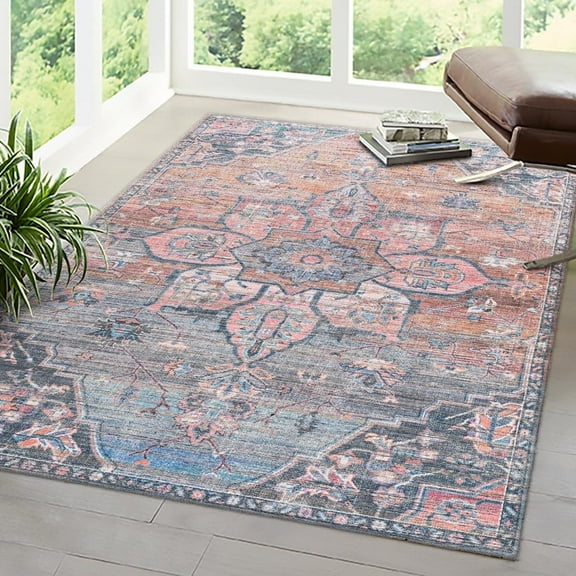Unique Loom Nostalgia Collection Area Rug - Gem (5' 3" x 8' Rectangle Multi/Beige)