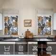 thumbnail image 2 of Hawaiian Floral & Tropical Leaf 2-Piece Kitchen Curtains 27.5x36 Inch Colorful Exotic Design Panels, 2 of 4