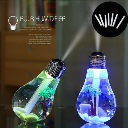 

USB Home Office Mute LED Equipment Colorful Bulb Night Light Humidifier Lamp Humidifier