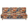 thumbnail image 2 of SCRAWLGOD Hibiscus Leaf Pattern Sofa Cover Armless Couch Slipcover for Pets Stretch Leakproof Couch Slipcover Washable 1 Piece Sofa Cover 3 Seater, 2 of 9
