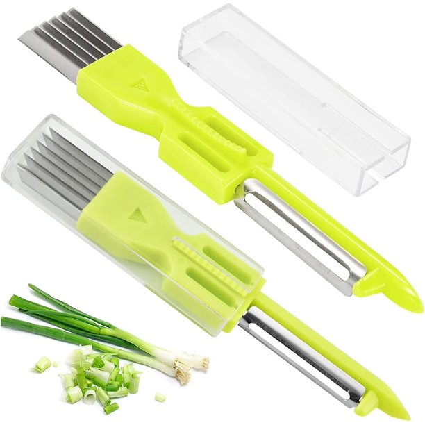 Stainless Steel Vegetable Cutter, Shredders Plastic Handles Sharp Enough Multi-purpose Peeling For Chopping Onions Green Onions Vegetables Kitchen Kit