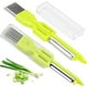 thumbnail image 1 of Stainless Steel Vegetable Cutter, Shredders Plastic Handles Sharp Enough Multi-purpose Peeling For Chopping Onions Green Onions Vegetables Kitchen Kit, 1 of 5