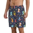 thumbnail image 2 of Pofeuu Cartoon Dinosaur Prin Men's Swim Trunks Quick Dry Bathing Suit Swimming Board Shorts Mesh Lining Beach Swimwear-XX-Large, 2 of 6