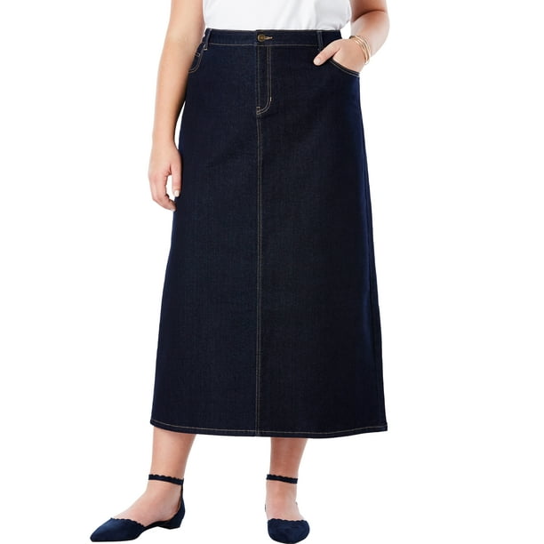 Jessica London - Jessica London Women's Plus Size True Fit Denim Skirt ...