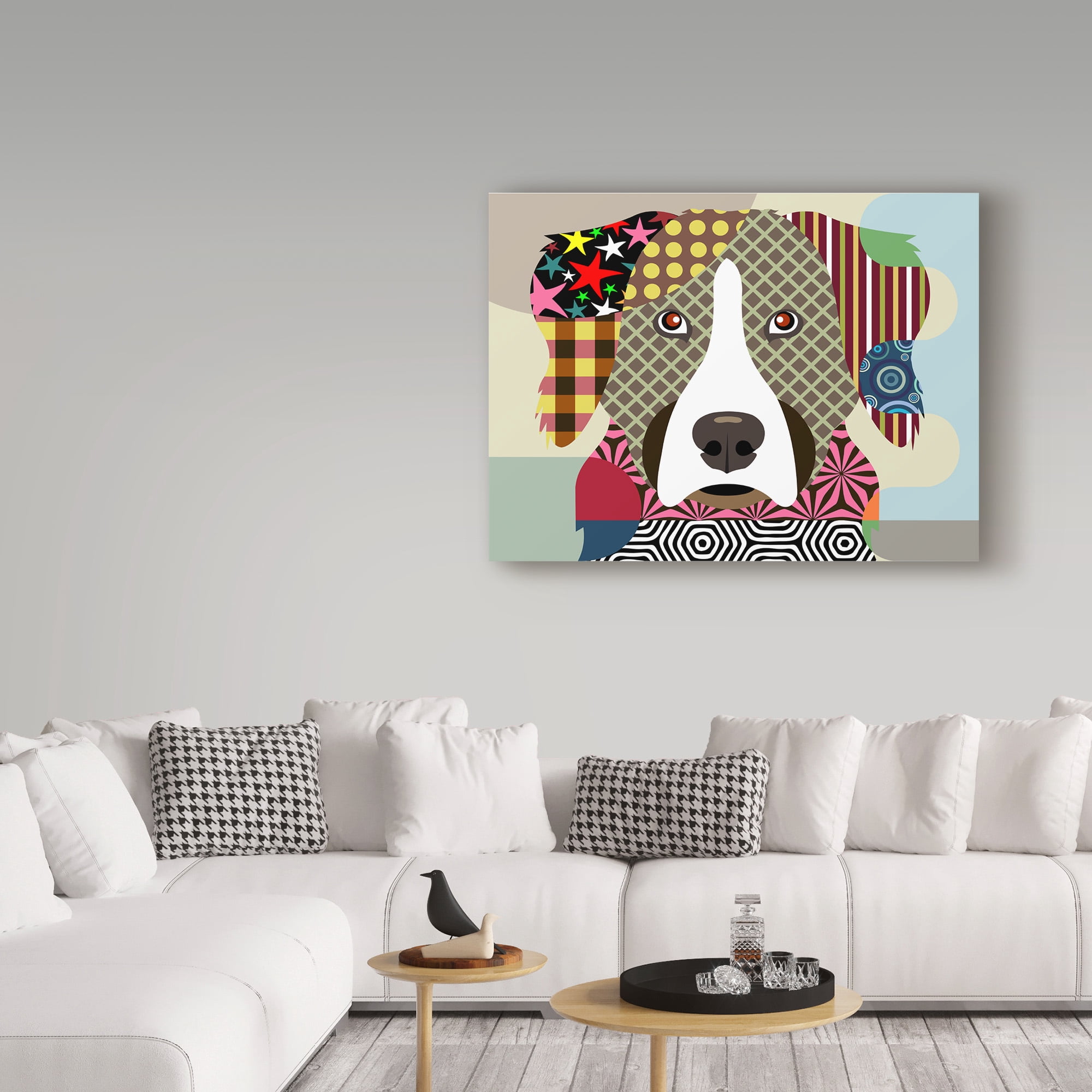 Trademark Fine Art 'Bernese Mountain Dog' Canvas Art by Lanre Adefioye