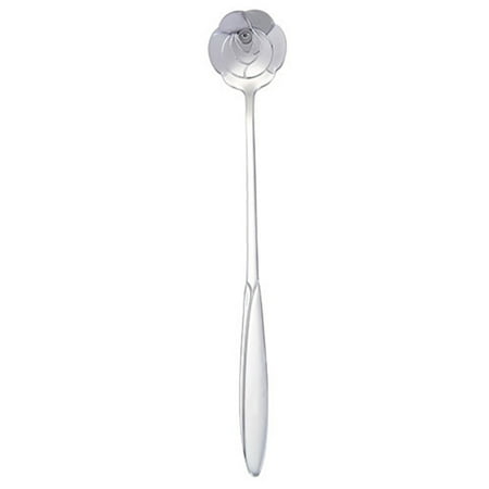 

FaLX Rustproof Mixing Spoon - Long Handle Polished Surface Corrosion Resistant Food Grade Anti-scald Stainless-Steel Metal Teaspoon Milk Coffee Stirring Spoon - Essential Kitchen Supplies