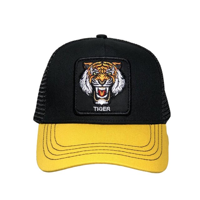 Gorra de camionero con cabeza de leopardo de granja para hombre, gorro de béisbol con bordado de animales, snapback de malla, hip hop, Original, nuevo