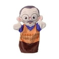 thumbnail image 2 of Marionetas de mano familiares, guantes para la cabeza, móvil, chistes de marionetas para dedos para fiesta preescolar, entretenimiento, Abuelo, 2 of 8