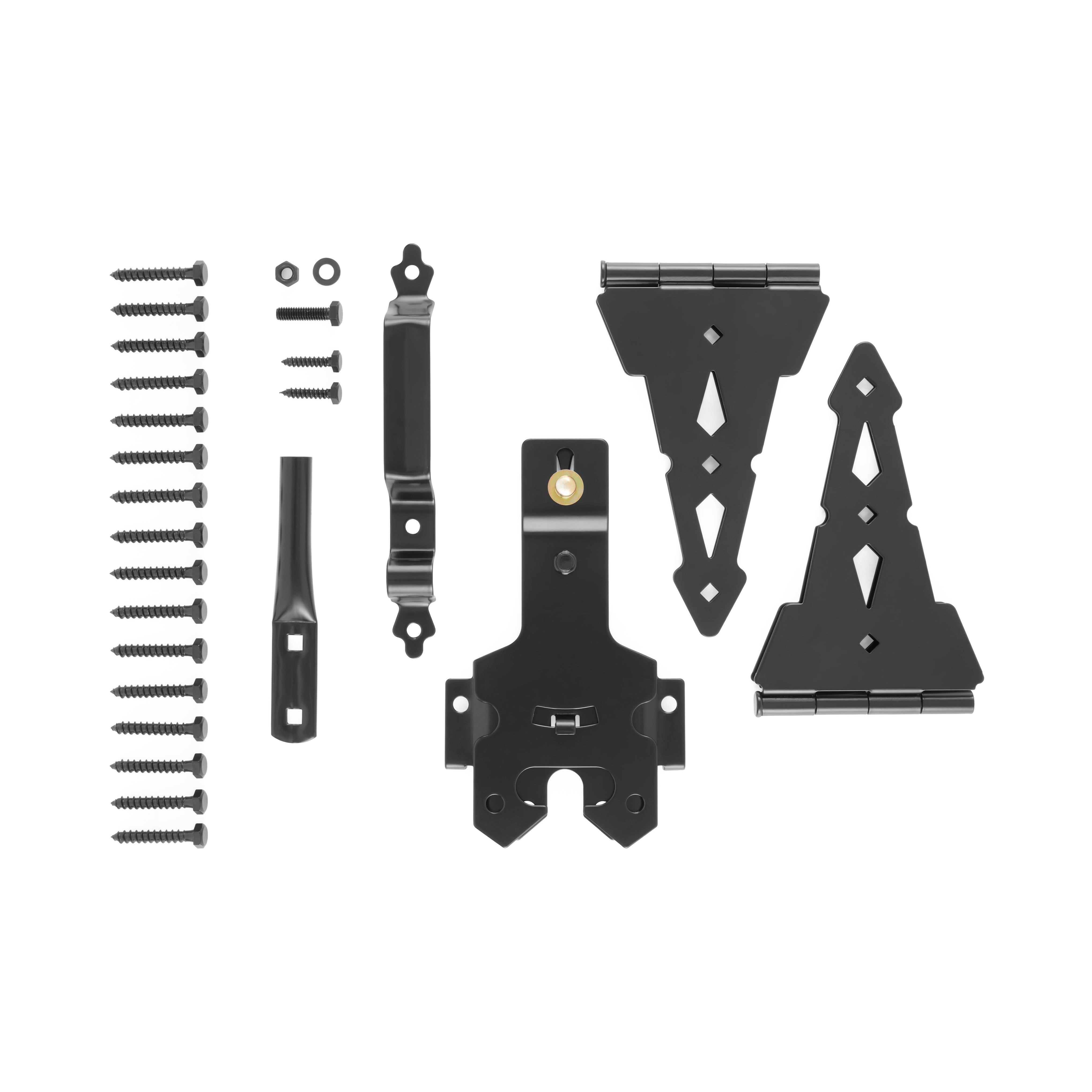 Hyper Tough 8 inch Black Deluxe Steel Latch Gate Kit,Mounting Hardware Included