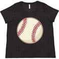 thumbnail image 3 of Inktastic Baseball Sports Ball Women's Plus Size T-Shirt, 3 of 5