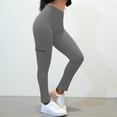 thumbnail image 4 of High Waisted Yoga Pants for Women Casual Workout Joggers with Zipper Pockets Solid Color Athletic Pants Lightweight Stretch Jogging, 4 of 5