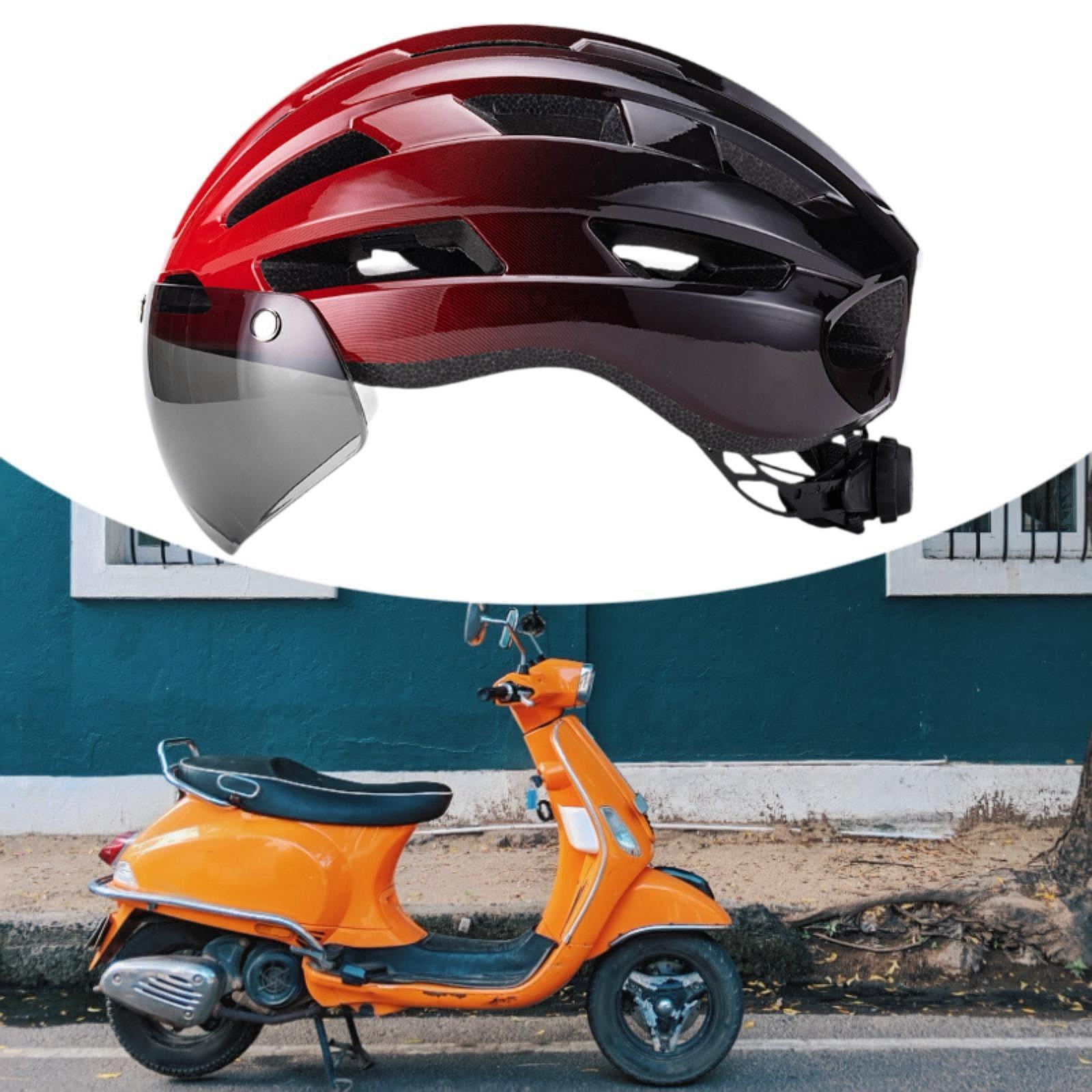 Baoblaze Bike Helmet Helmet Accessories Detachable Padded Hat with Visor for Road Bike Women Outdoor Activities Riding Cycling Red
