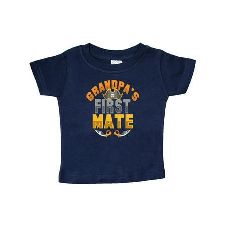

Inktastic Grandpas 1st Mate Pirate Sailing Gift Baby Boy or Baby Girl T-Shirt