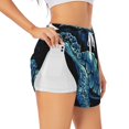 thumbnail image 1 of Balery Ocean Turtle Pantalones cortos deportivos para mujer con forro y dos bolsillos, elásticos, para entrenamiento, gimnasio, yoga-X-Large, 1 of 7