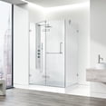 thumbnail image 6 of VIGO Monteray 32 in. L x 40 in. W x 79 in. H Frameless Hinged Shower Enclosure Kit in Brushed Nickel with 3/8 in. Clear Glass, 6 of 11