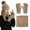Khaki, variant on HNMKIU Winter Warm Knitted Scarf Hat Set Thermal Lined Outdoor Riding Ear Cold Weather Grey - One Size