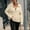 Beige, variant on Baqcunre Sweaters For Women Knitted Turtleneck Solid Color Women'S Knitwear Zipper Sweater Women Cardigan For Women Fall Outfits For Women 2023 Beige L