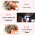 thumbnail image 4 of SUTENGDA Dog-Cat-Nail-Clippers-Trimmer-Pet-LED-Light-To-Avoid-Over-Cutting-Nails-Free-File-Razor-Sharp-Blade-Professional-Grooming-Tools-Pink, 4 of 8