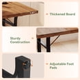 thumbnail image 7 of Finmind Solid Wood Executive Desk, 63-inch Office Computer Desk, Large Industrial Writing Table for Home Office, Brown and Black, 7 of 7