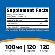 Nutricost CoQ10 Supplement 100mg, 120 Vegetarian Capsules, 120 Servings