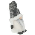 thumbnail image 4 of Northlight Lighted Gnome with Antlers Christmas Figure - 9" - Gray and White, 4 of 6