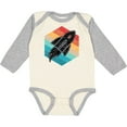 thumbnail image 3 of Inktastic Rocket Ship Retro Space Boys or Girls Long Sleeve Baby Bodysuit, 3 of 5