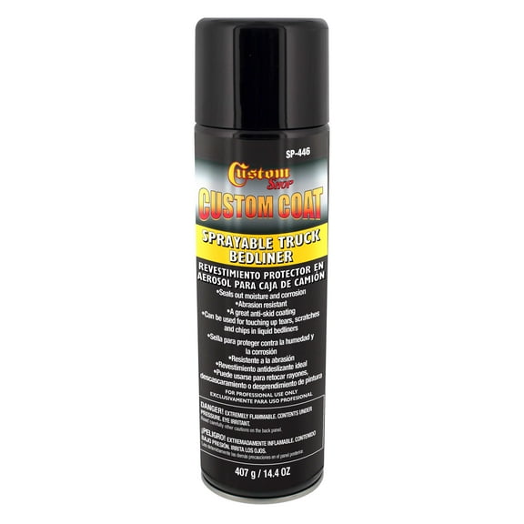 Custom Coat Sprayable Truck Bedliner 14.4 ounce Spray Can - Black