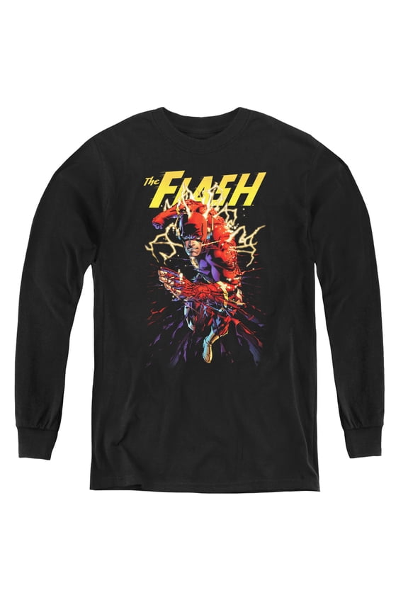 Jla - Ripping Apart - Youth Long Sleeve Shirt - X-Large