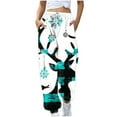 thumbnail image 2 of Runfenguu Y2K Pants, Motorcycle Pants Women Women'S Casual Trousers Printing Drawstring Pants Waist Long Pants Sweatpants With Pocket, 2 of 5