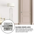 thumbnail image 5 of CRAFTHROU 1Pack Spring Lock Stainless Steel for Home Security Simple Structure 1.7x1.8x1.2in, 5 of 5