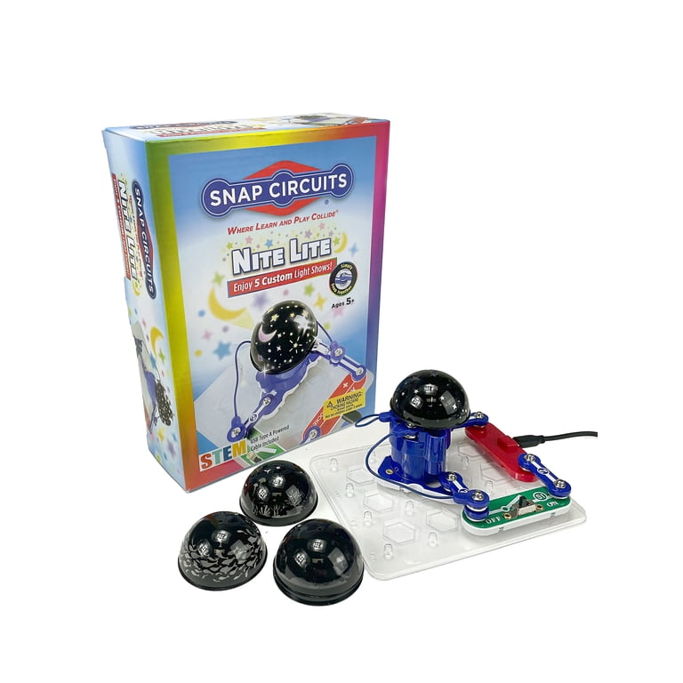 Snap Circuits Nite Lite Build Kit, STEM Night Light Projector